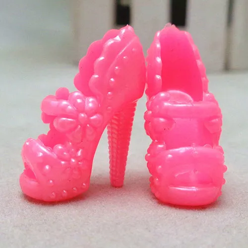 10 Pairs Super Cute Mixed Style Wedding Fashion Shoes for Barbie Doll Christmas Gift
