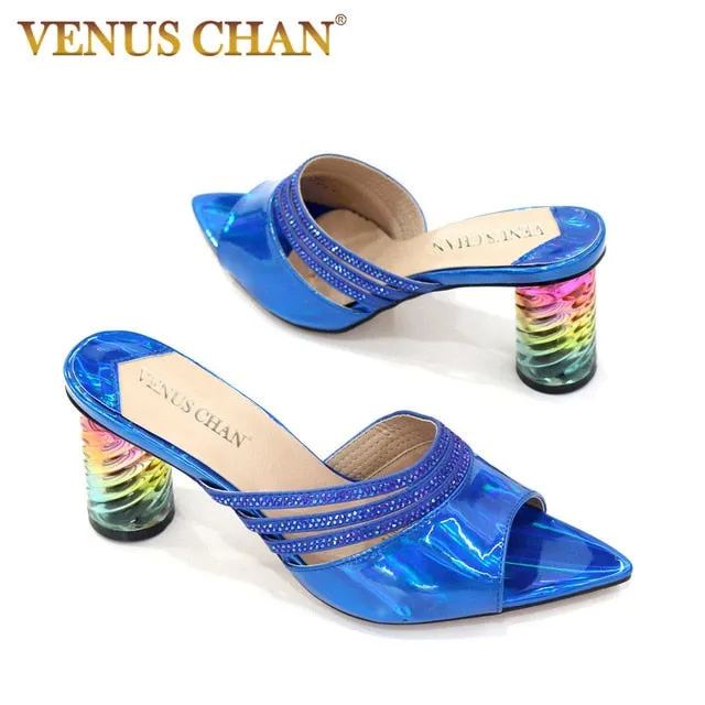 2020 new fashion special arrival wedding gold color Italian women's shoes pointed toe high heel elegant sandals women