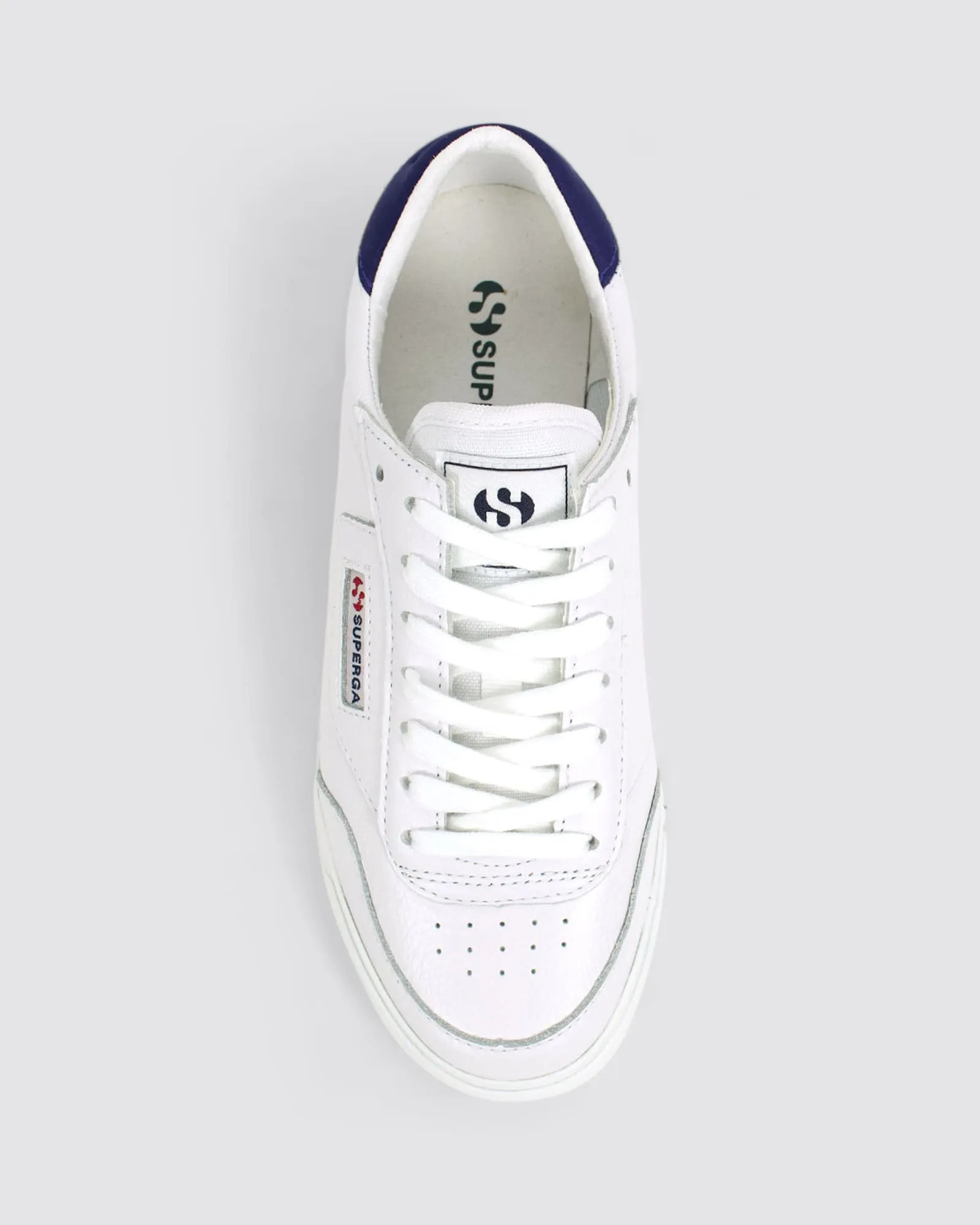 3843 SNEAKERS COURT WHITE/BLUE SPECTRUM LEATHER