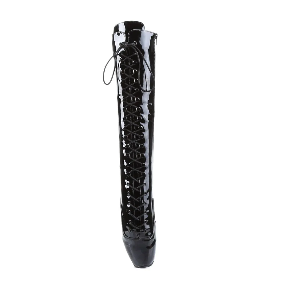 BALLET-2020 Black Patent Knee High Ballet Boots