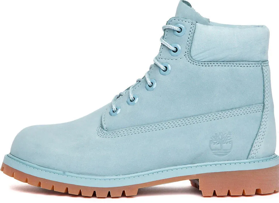 Boys' Timberland® 6-Inch Premium Waterproof Boot (A1KQ4) Blue/Baby Blue