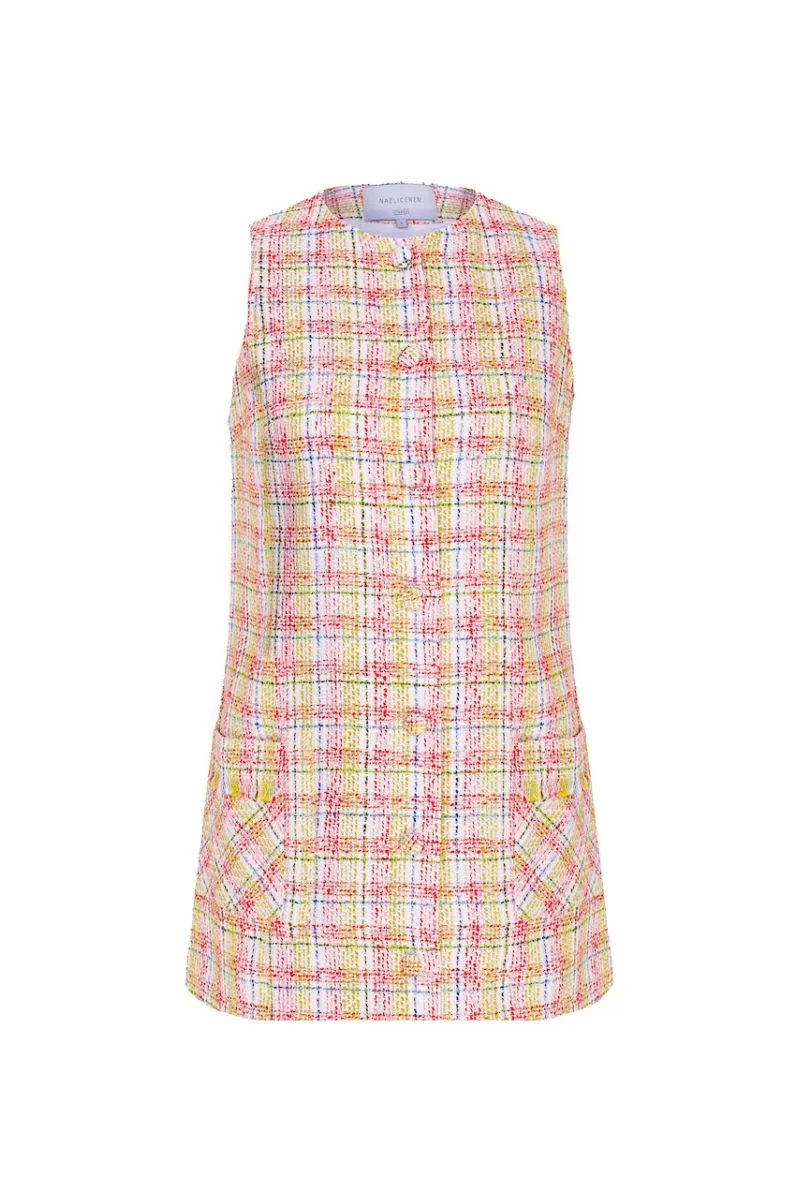 CHLOE COTTON TWEED MINI DRESS