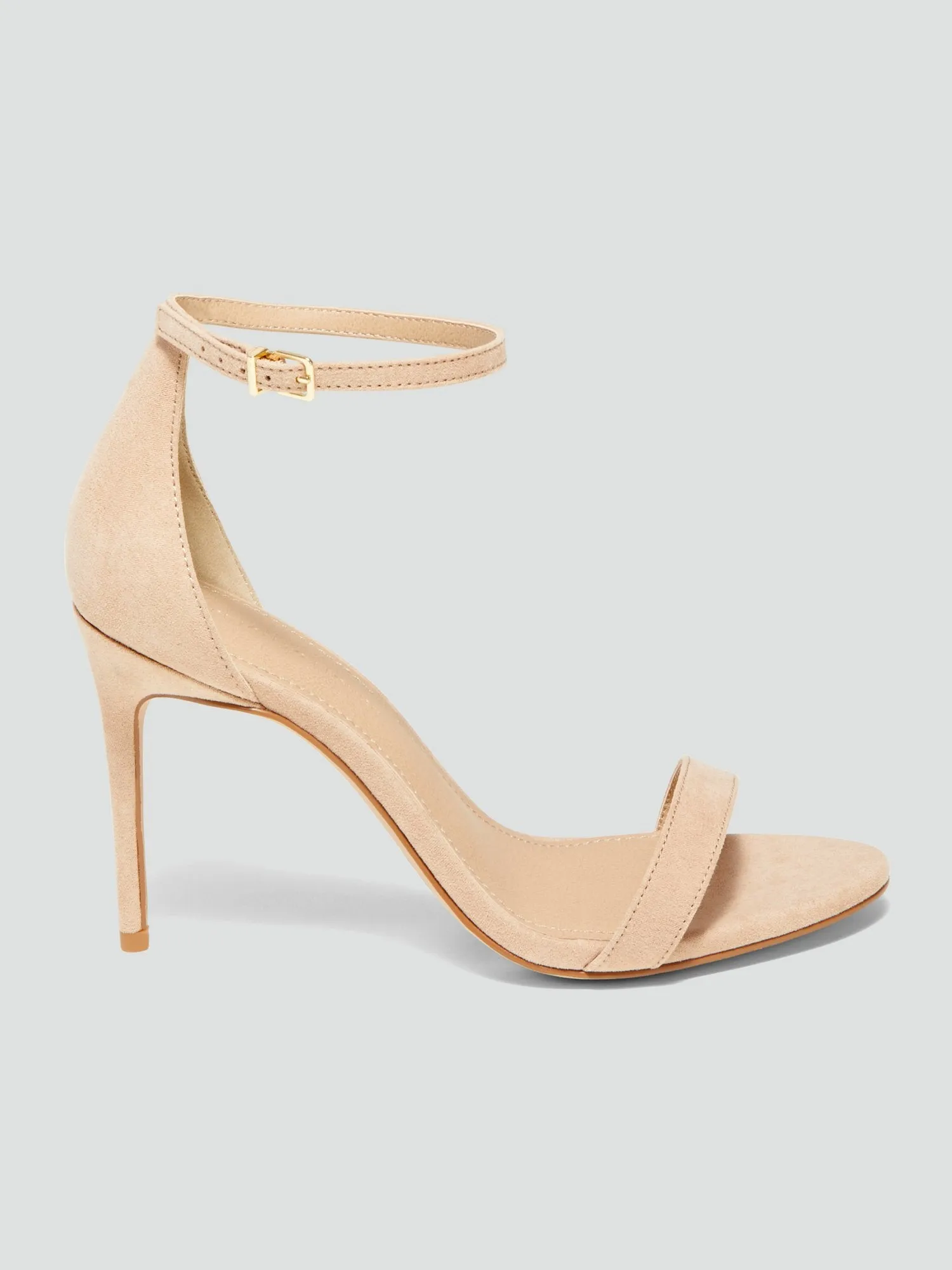 Gesa Open Toe Stiletto Heels with Ankle Strap