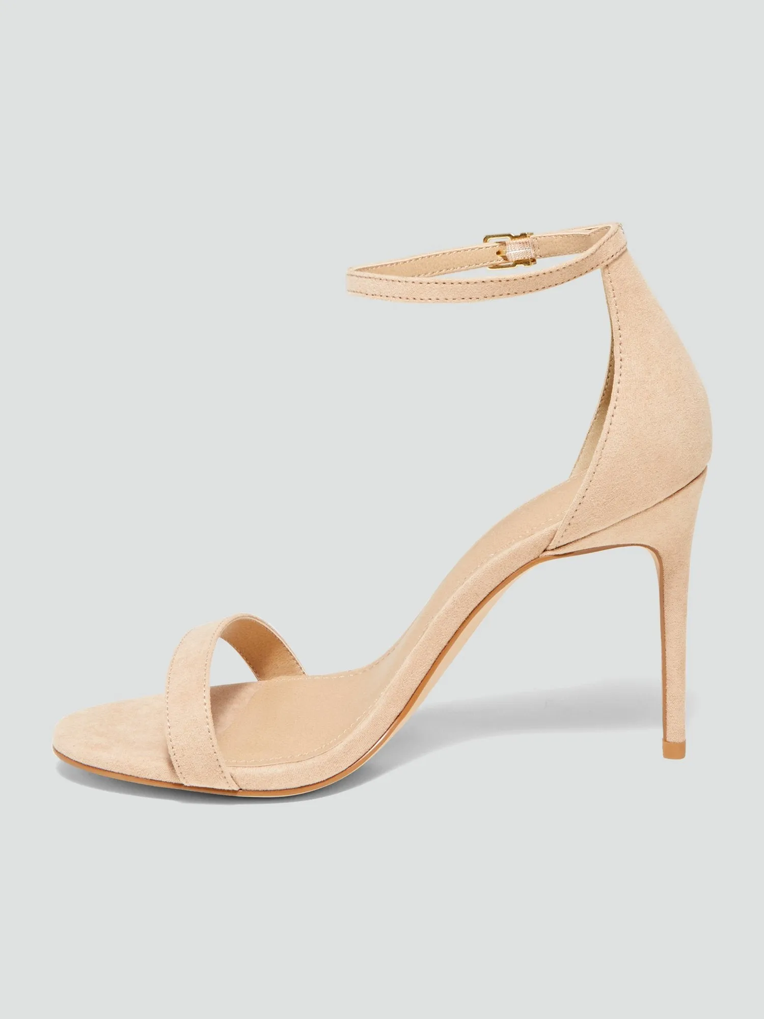 Gesa Open Toe Stiletto Heels with Ankle Strap