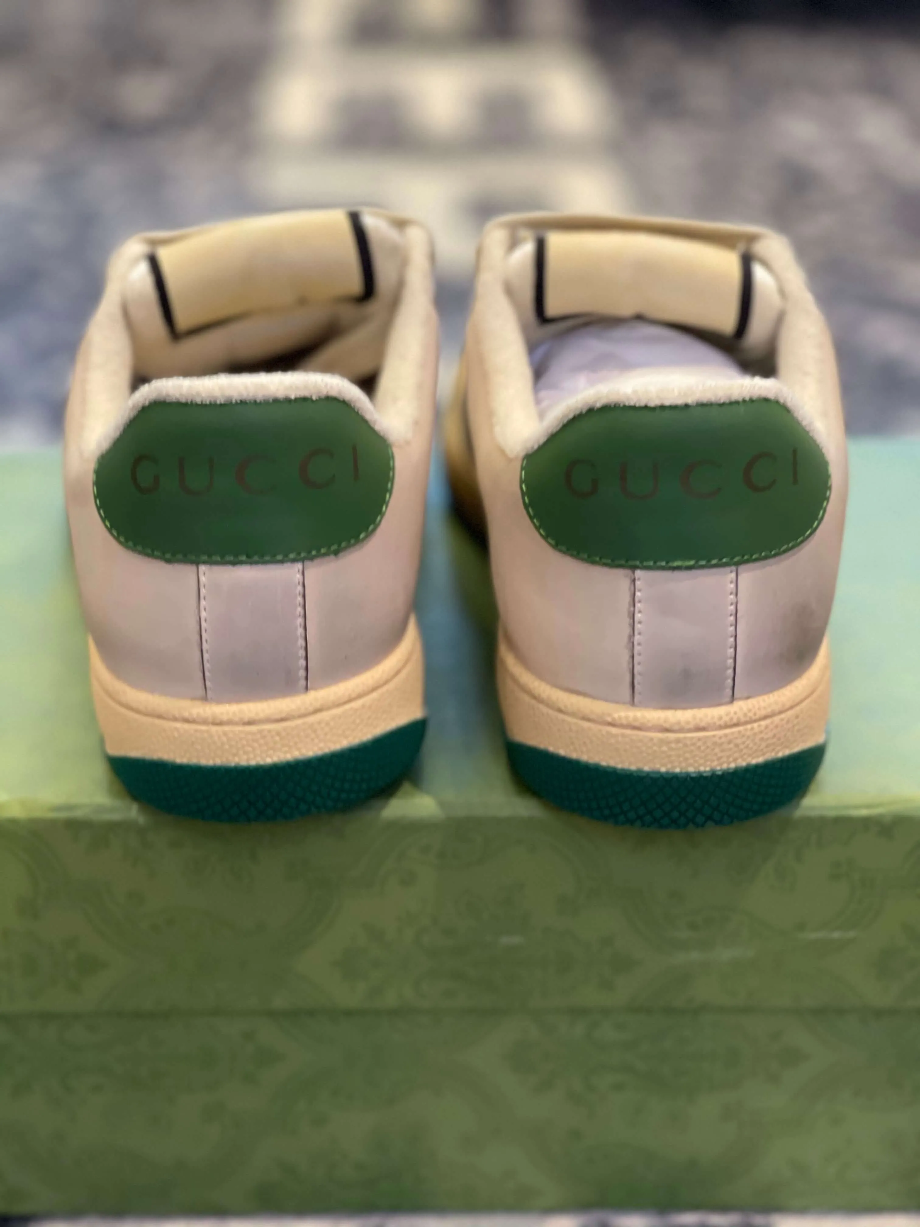 Gucci Screener Distressed Beige  Sneaker