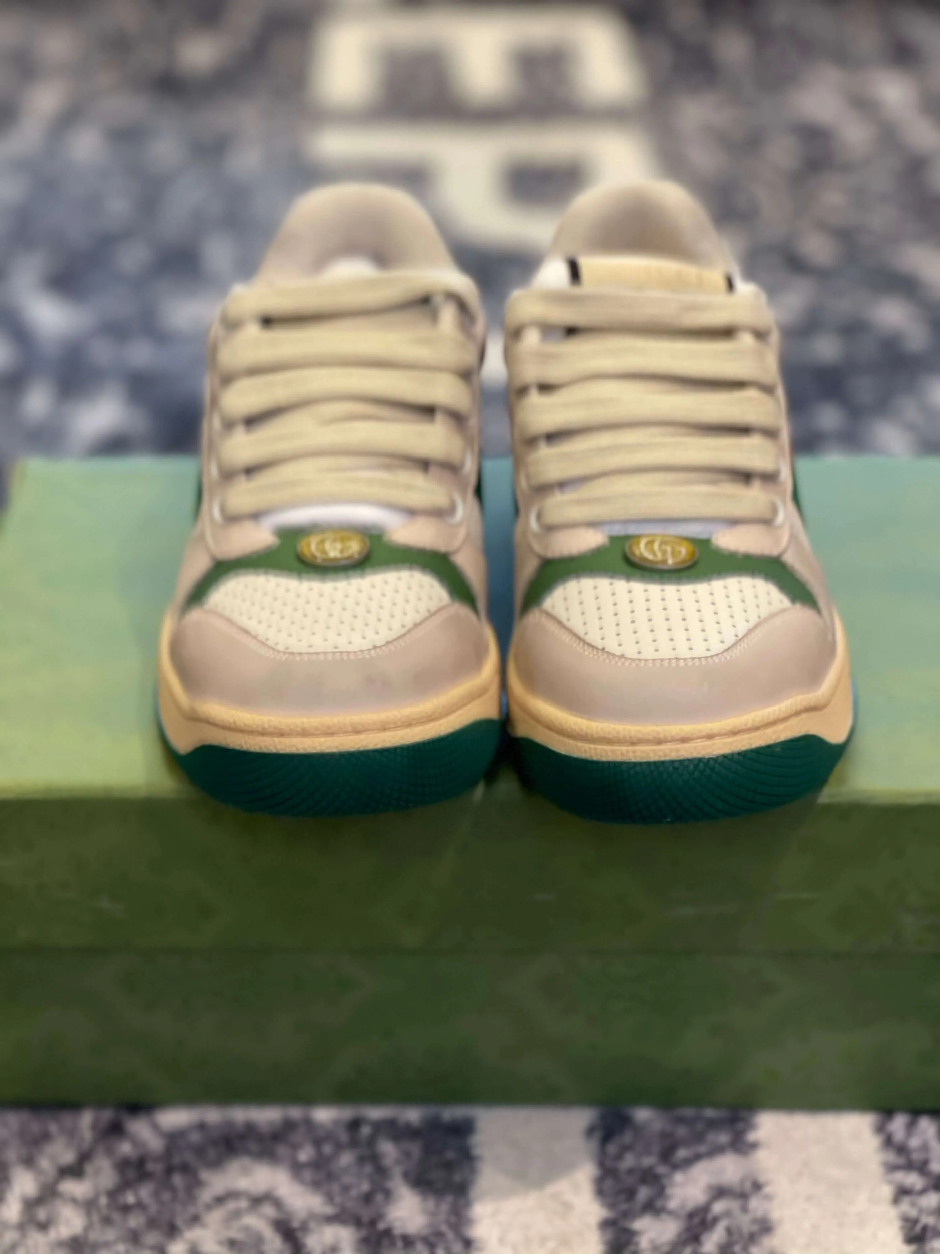 Gucci Screener Distressed Beige  Sneaker