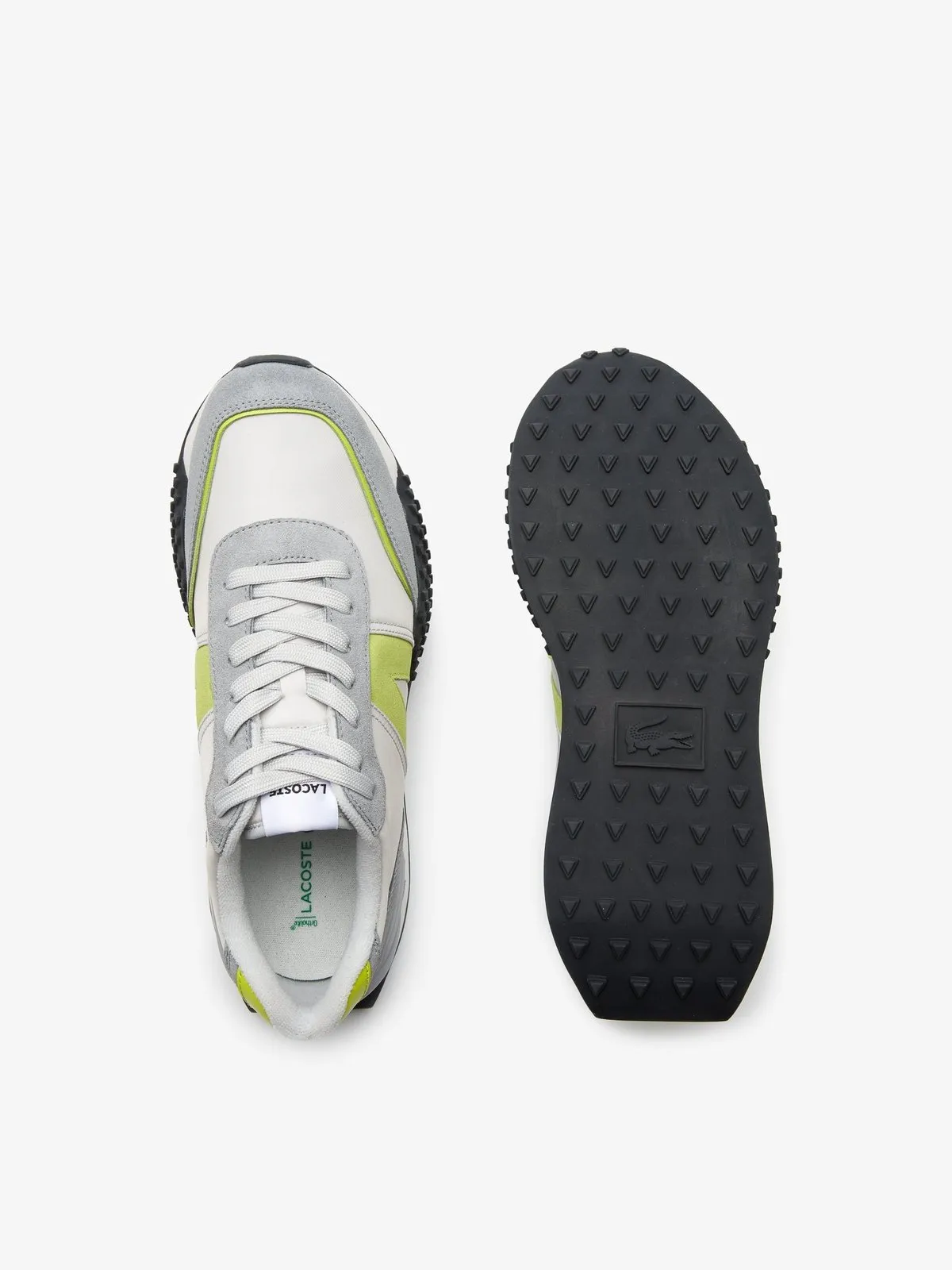 Lacoste Men's Lacoste L-Spin Deluxe Leather Color Contrast Sneakers 44SMA0047 7A8