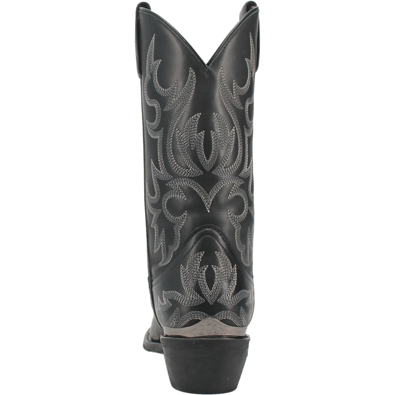 Laredo Mens Jameson Black Leather Cowboy Boots 10.5 D