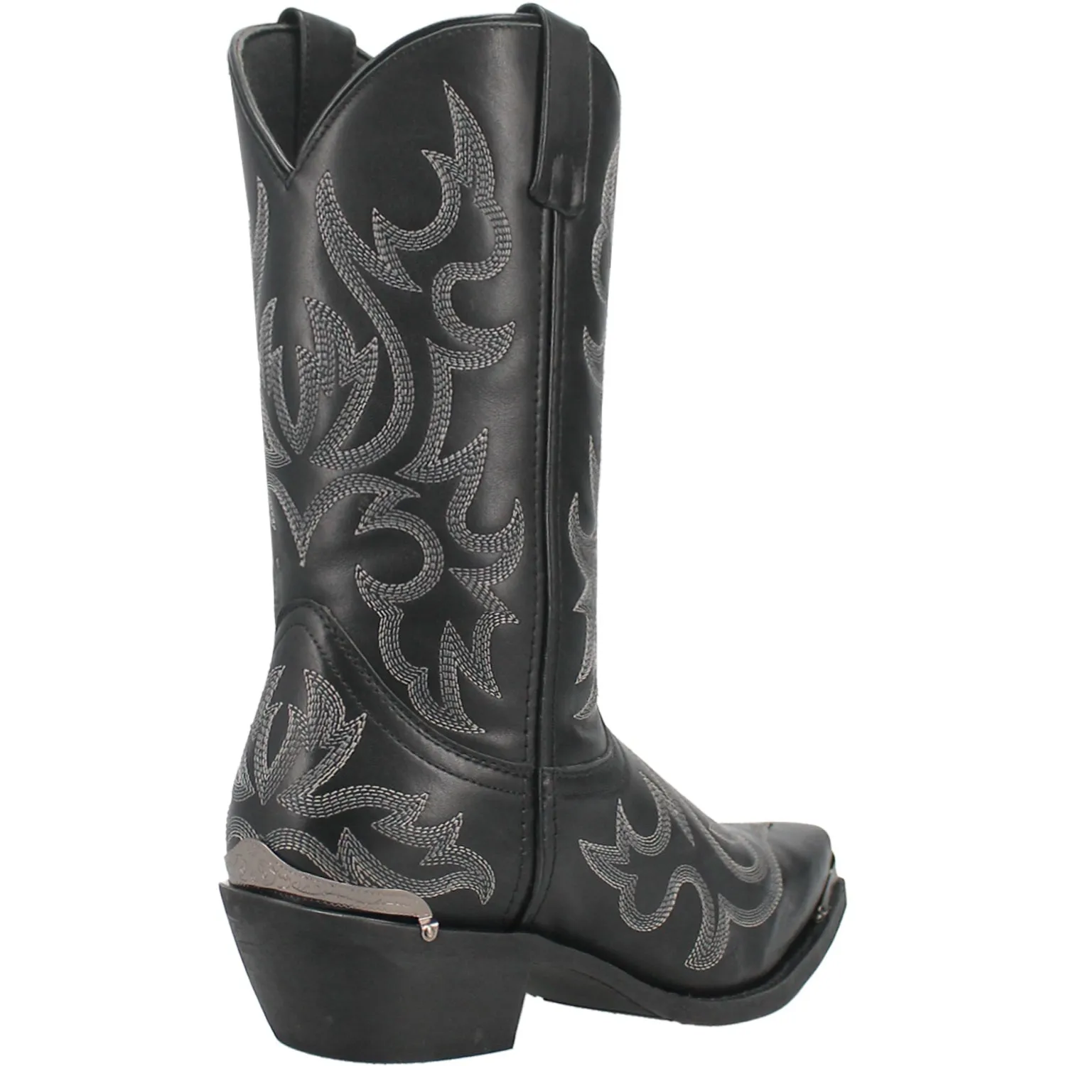 Laredo Mens Jameson Black Leather Cowboy Boots 10.5 D