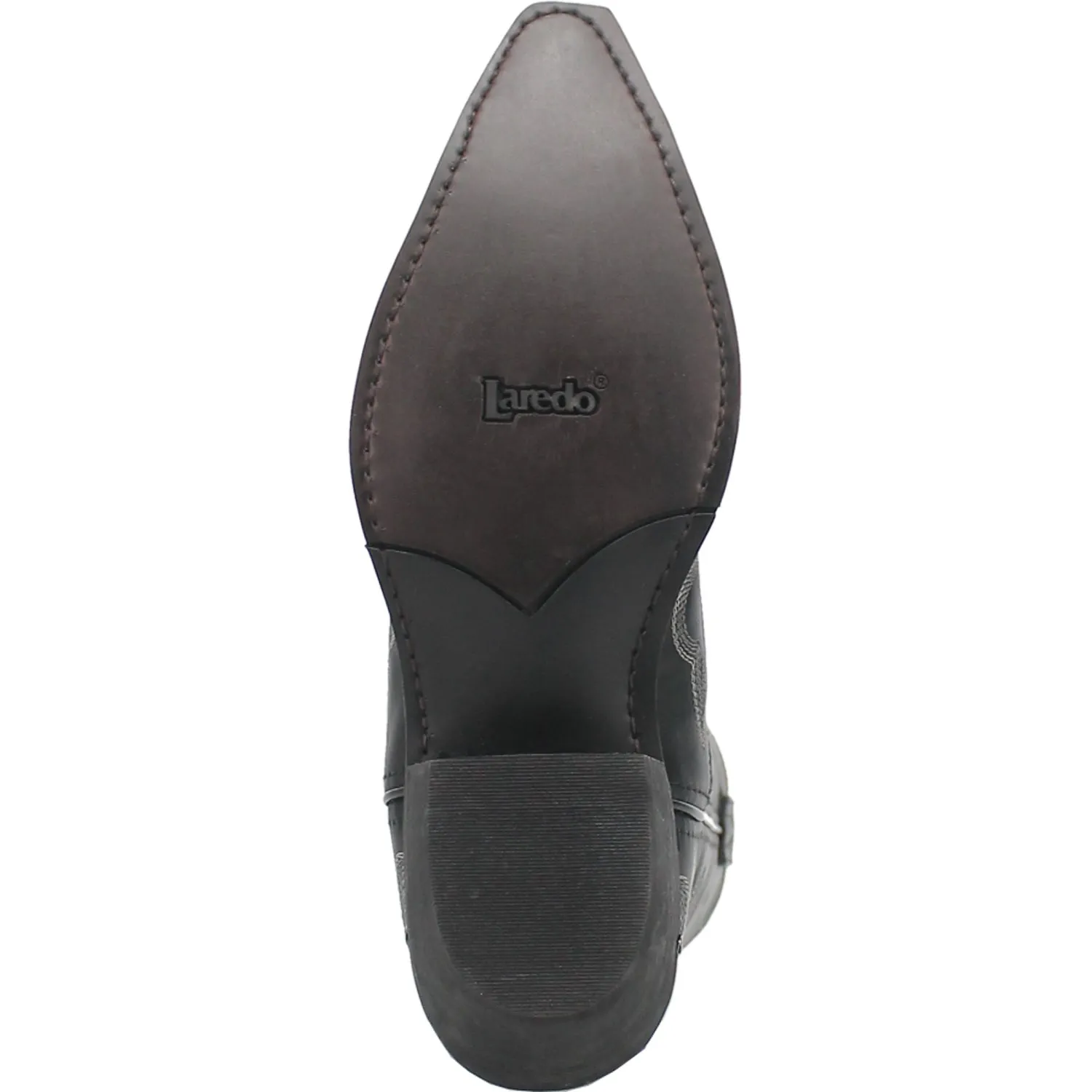 Laredo Mens Jameson Black Leather Cowboy Boots 10.5 D