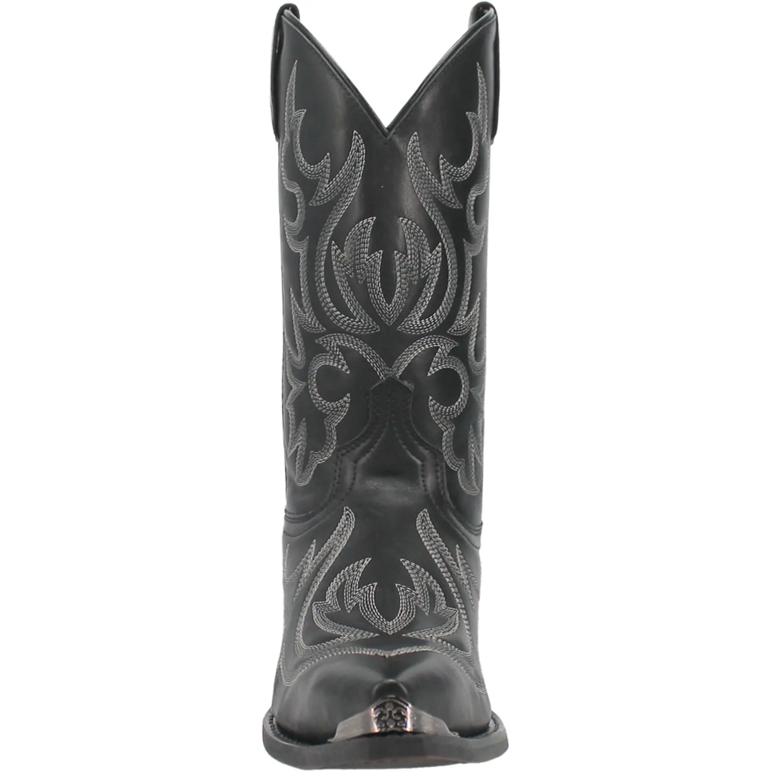 Laredo Mens Jameson Black Leather Cowboy Boots 10.5 D