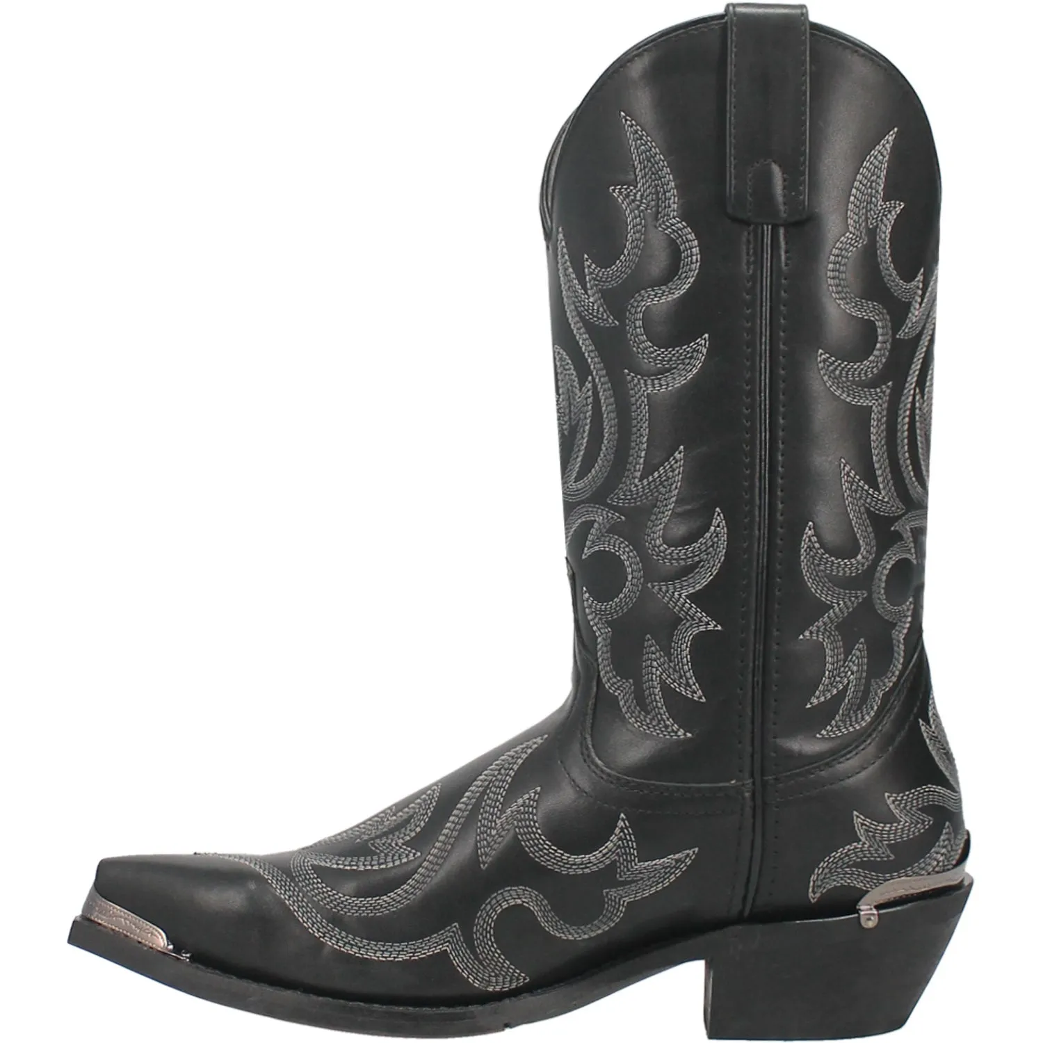 Laredo Mens Jameson Black Leather Cowboy Boots 10.5 D