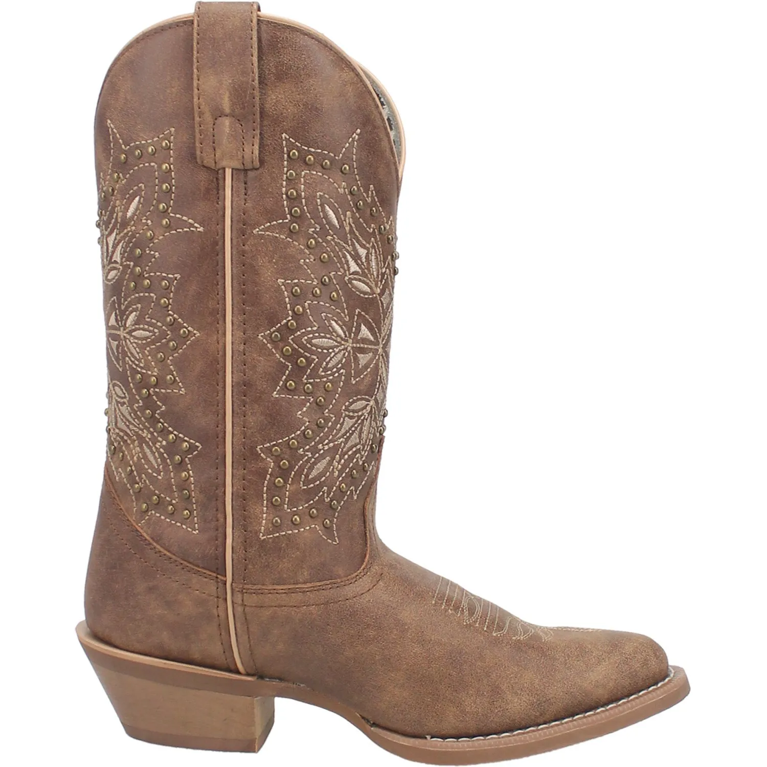 Laredo Womens Journee Brown Leather Cowboy Boots 6.5 M