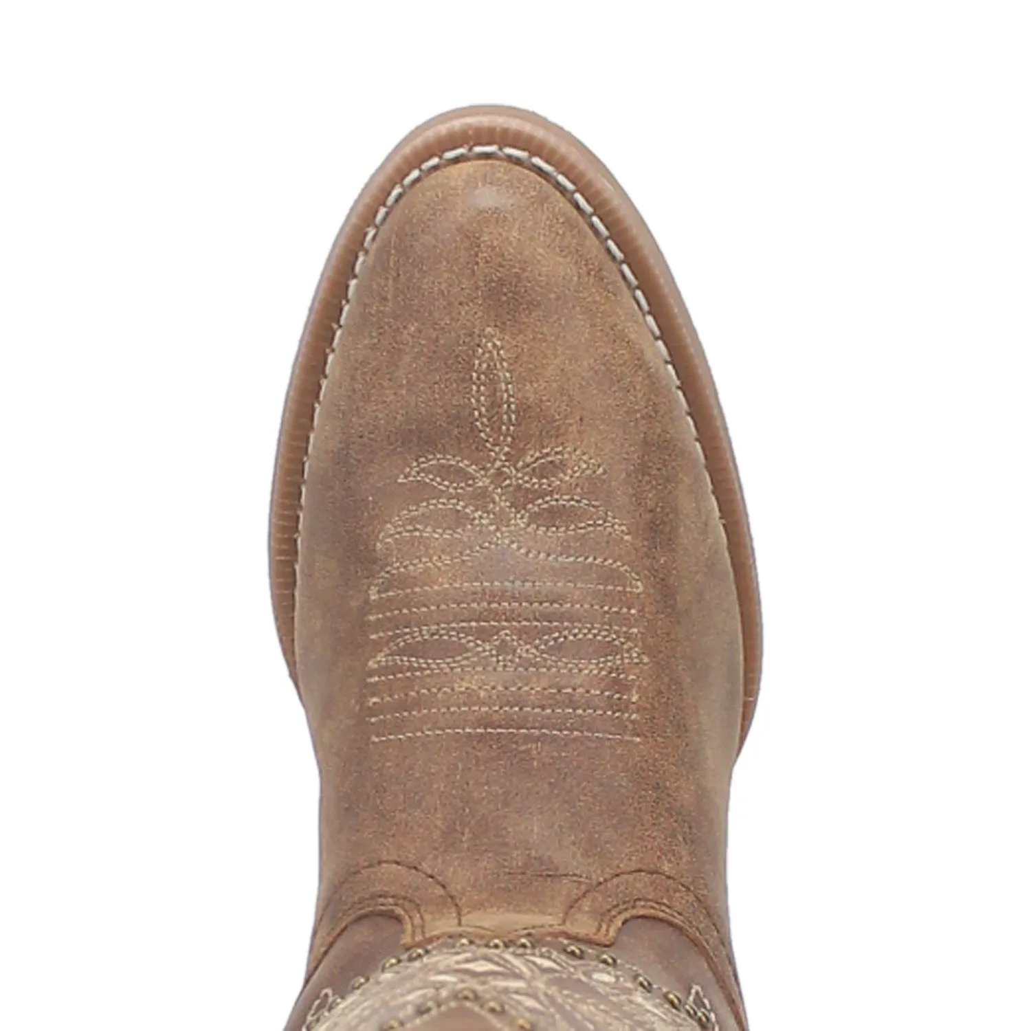 Laredo Womens Journee Brown Leather Cowboy Boots 6.5 M