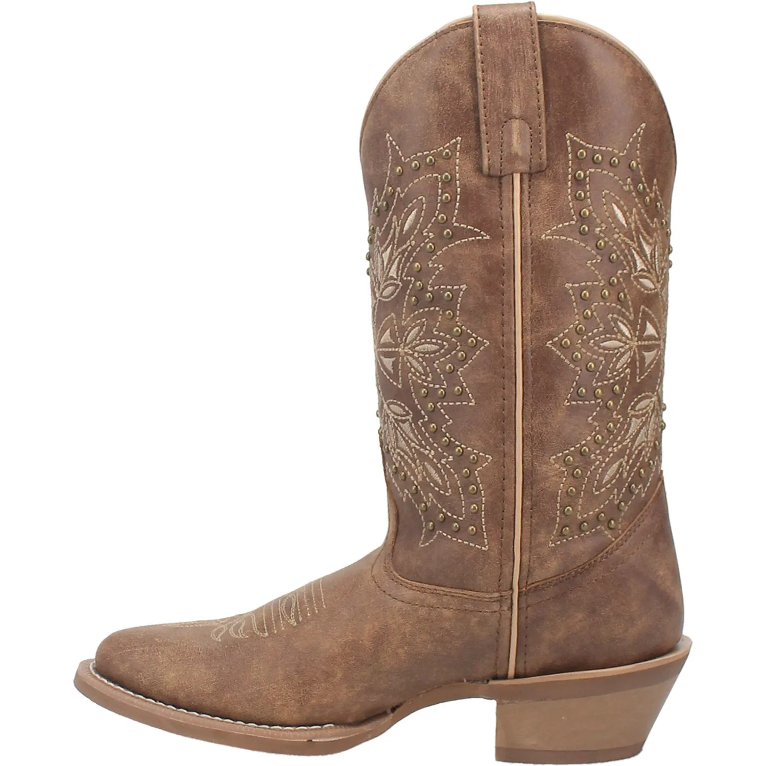 Laredo Womens Journee Brown Leather Cowboy Boots 6.5 M