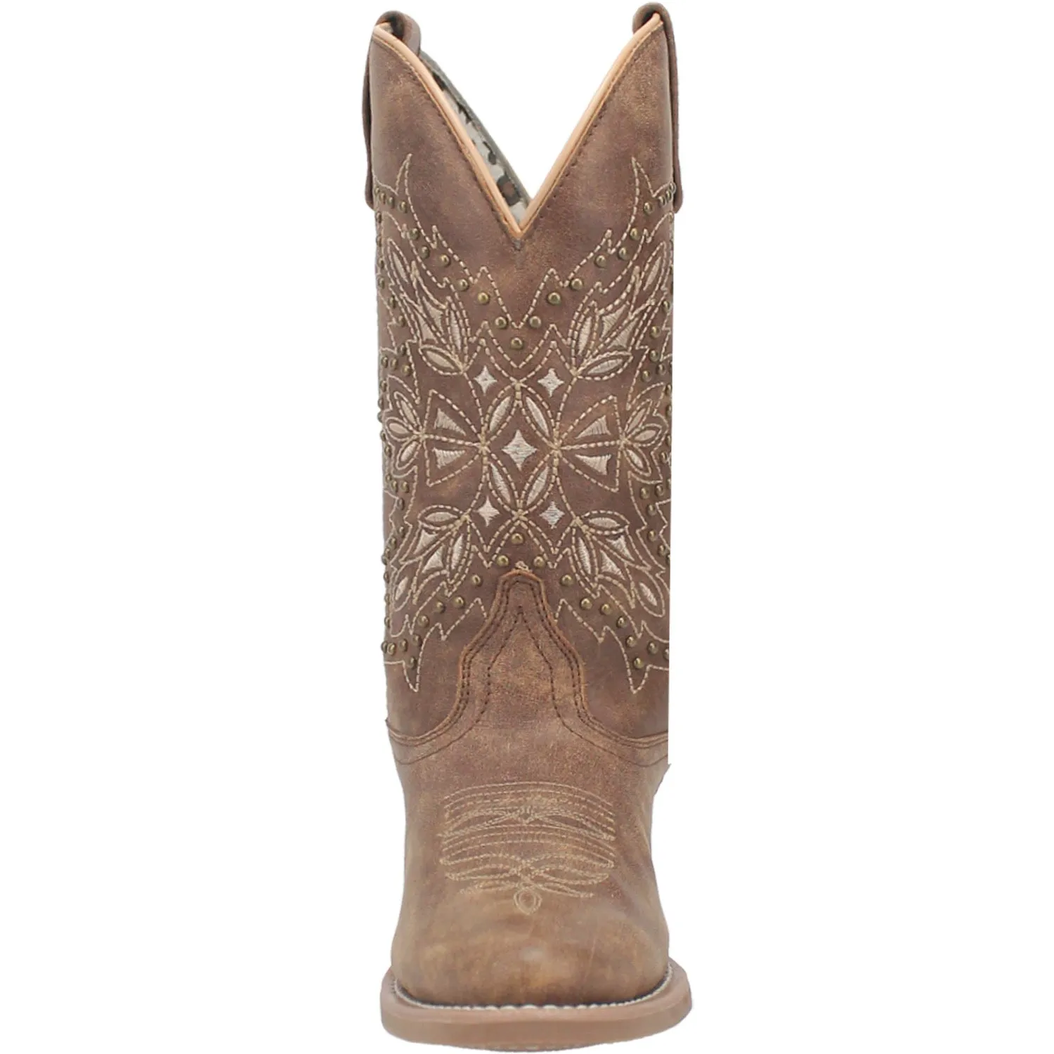 Laredo Womens Journee Brown Leather Cowboy Boots 6.5 M