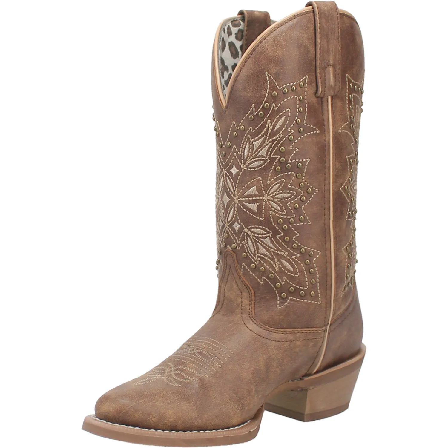 Laredo Womens Journee Brown Leather Cowboy Boots 6.5 M