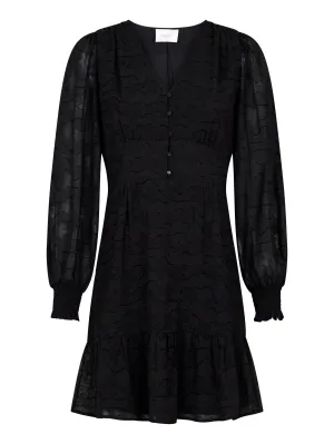 Mitchell Burnout Dress - Black