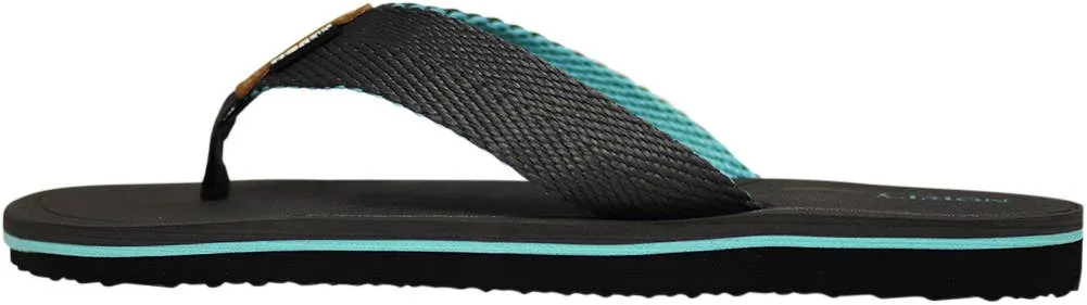 Norty Mens Flip Flop Sandal Grey Turquoise   11115