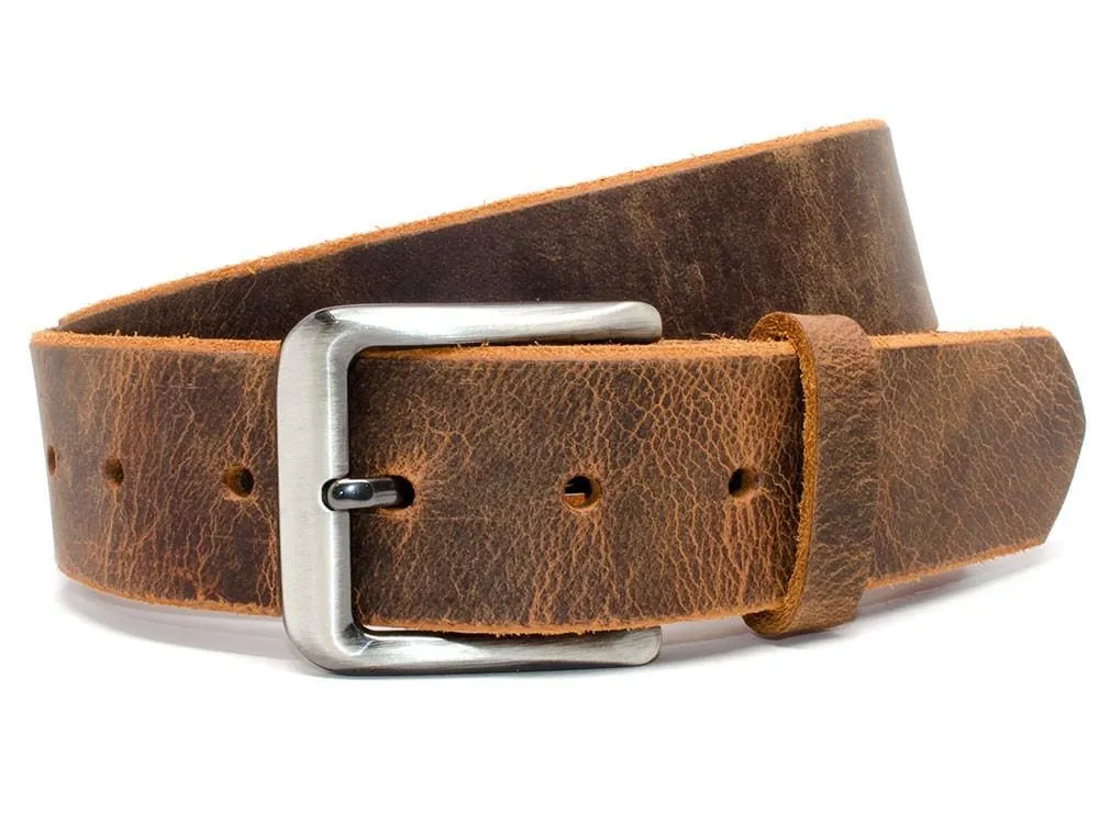 Roan Mountain Distressed Leather Belt by Nickel Smart®