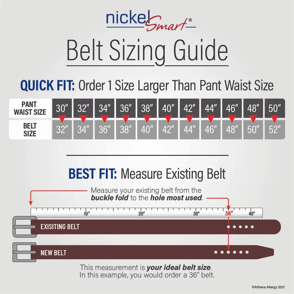 Roan Mountain Distressed Leather Belt by Nickel Smart®