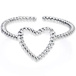 Textured Heart Open Adjustable Toe Ring