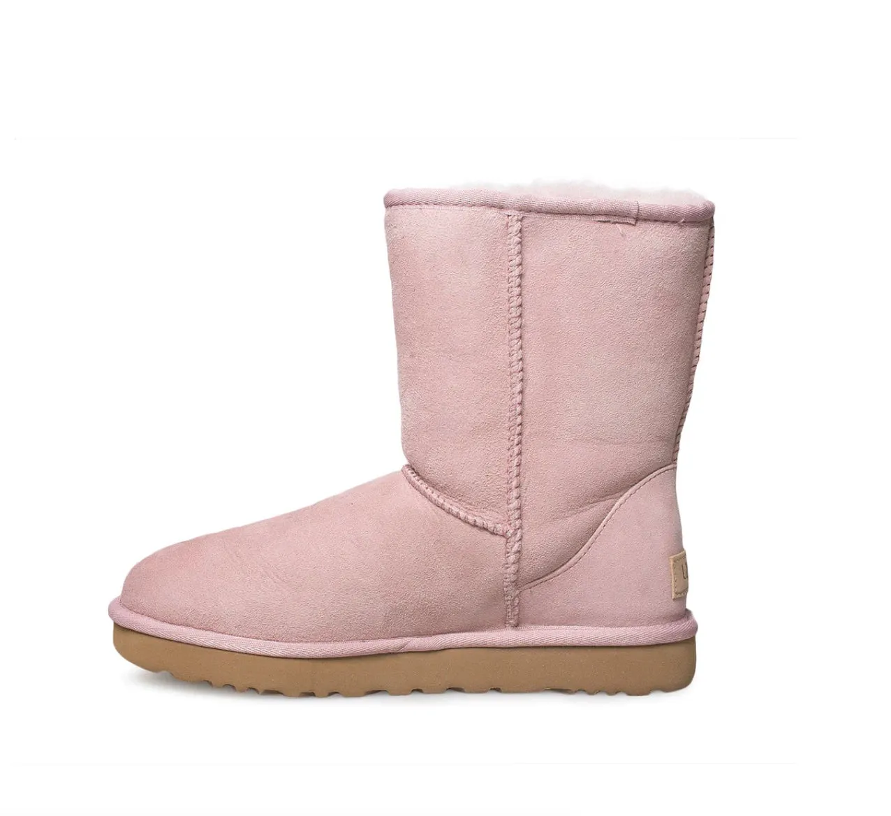 UGG CLASSIC SHORT II BOOTS IN BABY PINK