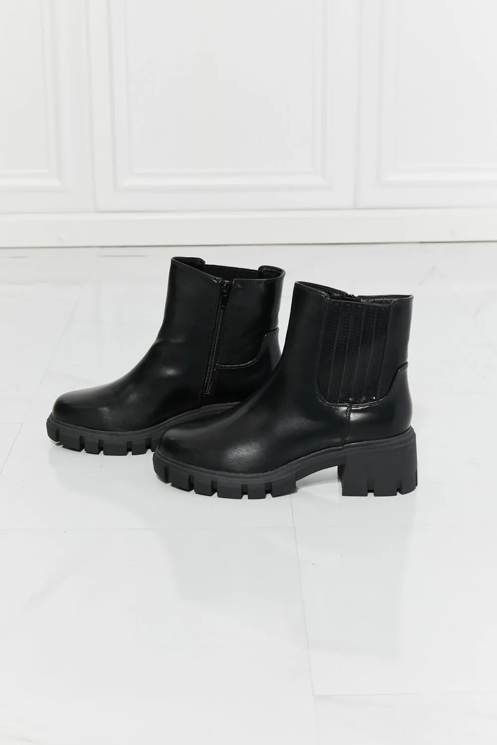 What It Takes Lug Sole Chelsea Boots in Black