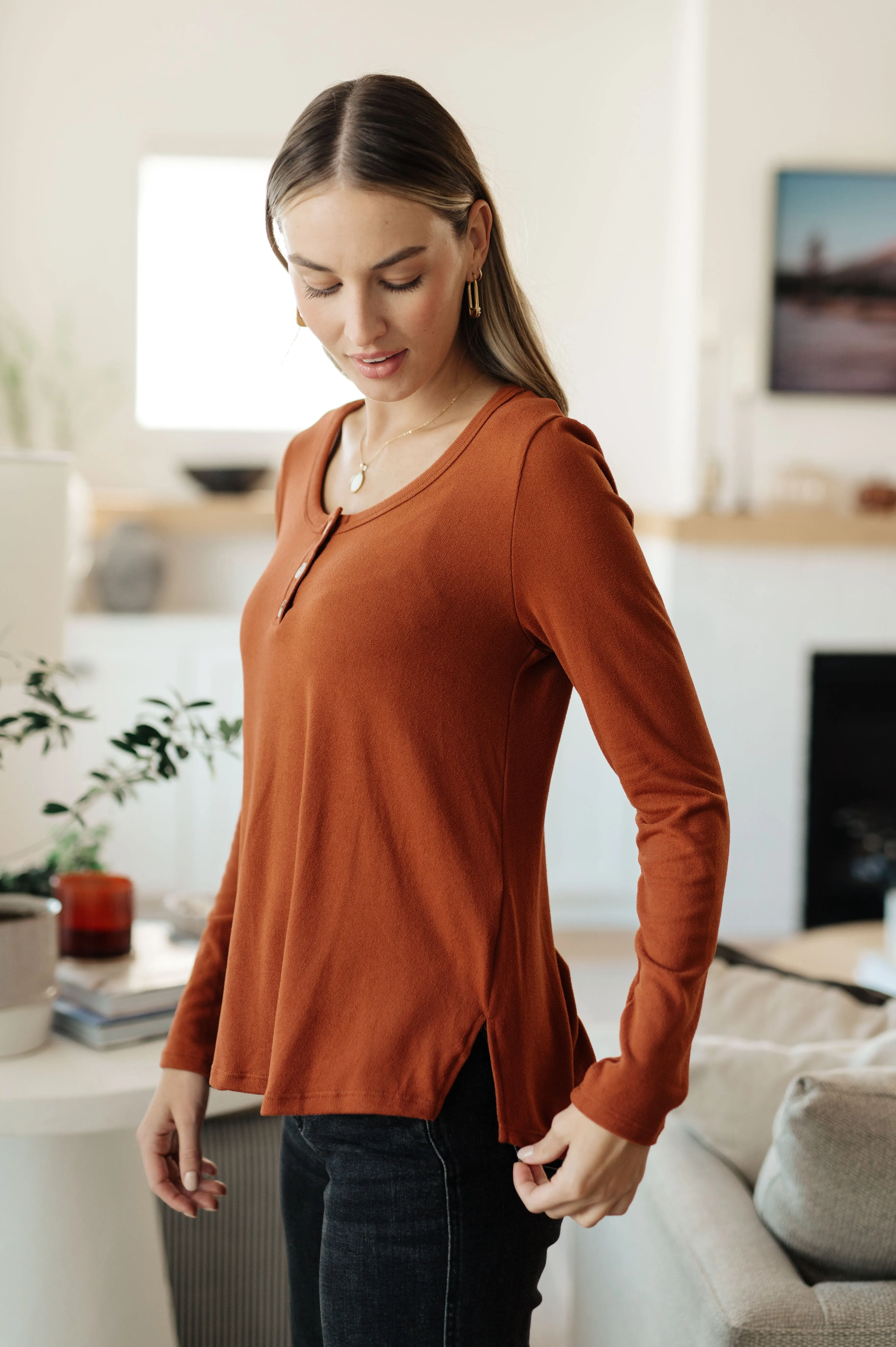 White Birch Feeling Better Scoop Neck Top