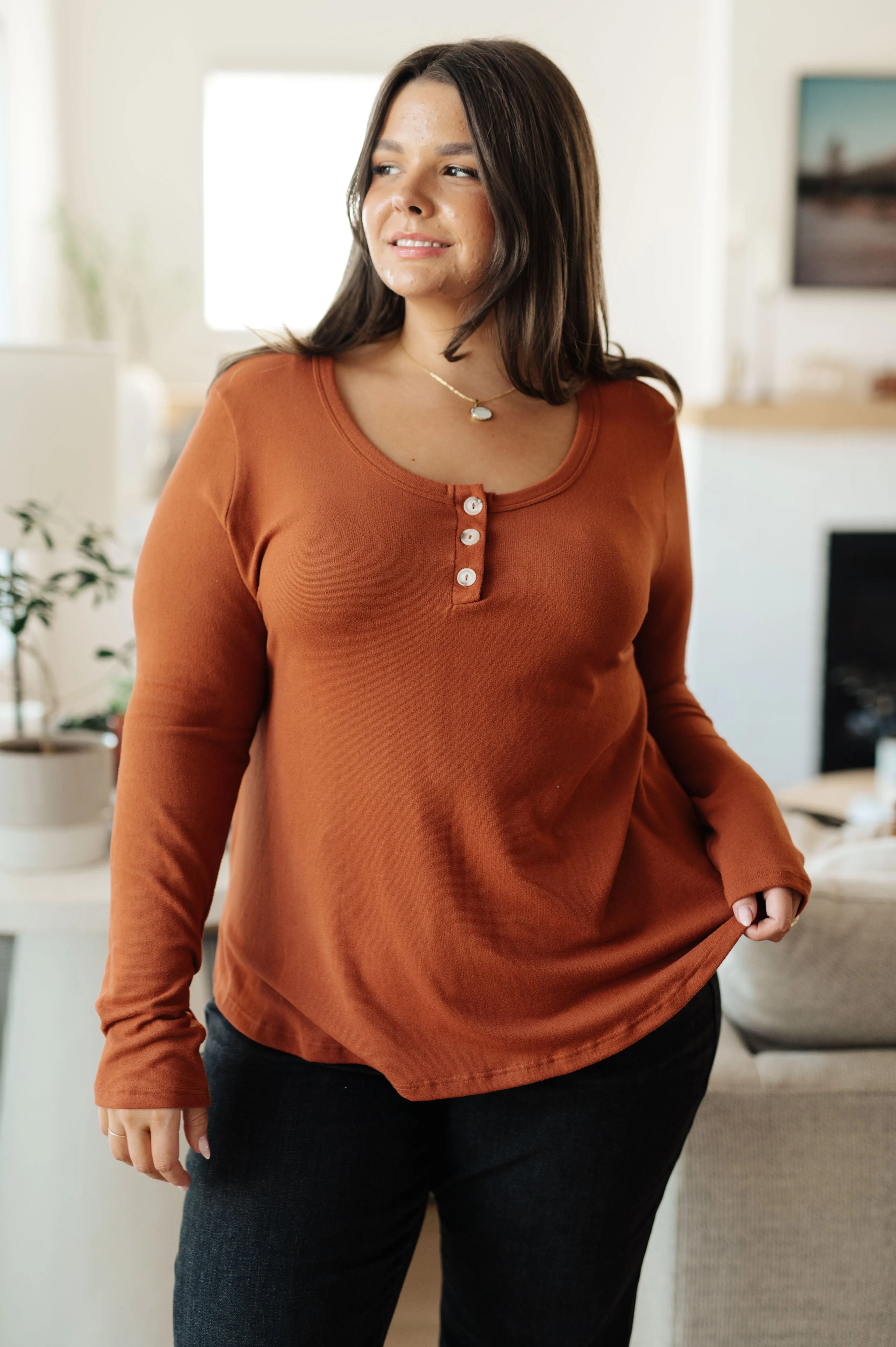 White Birch Feeling Better Scoop Neck Top