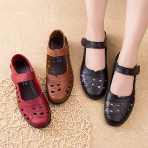 Women's Mom Summer Comfortable Flat Hole Shoes
